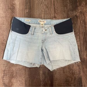 Madewell Relaxed Fit Maternity Shorts in Essen Wash